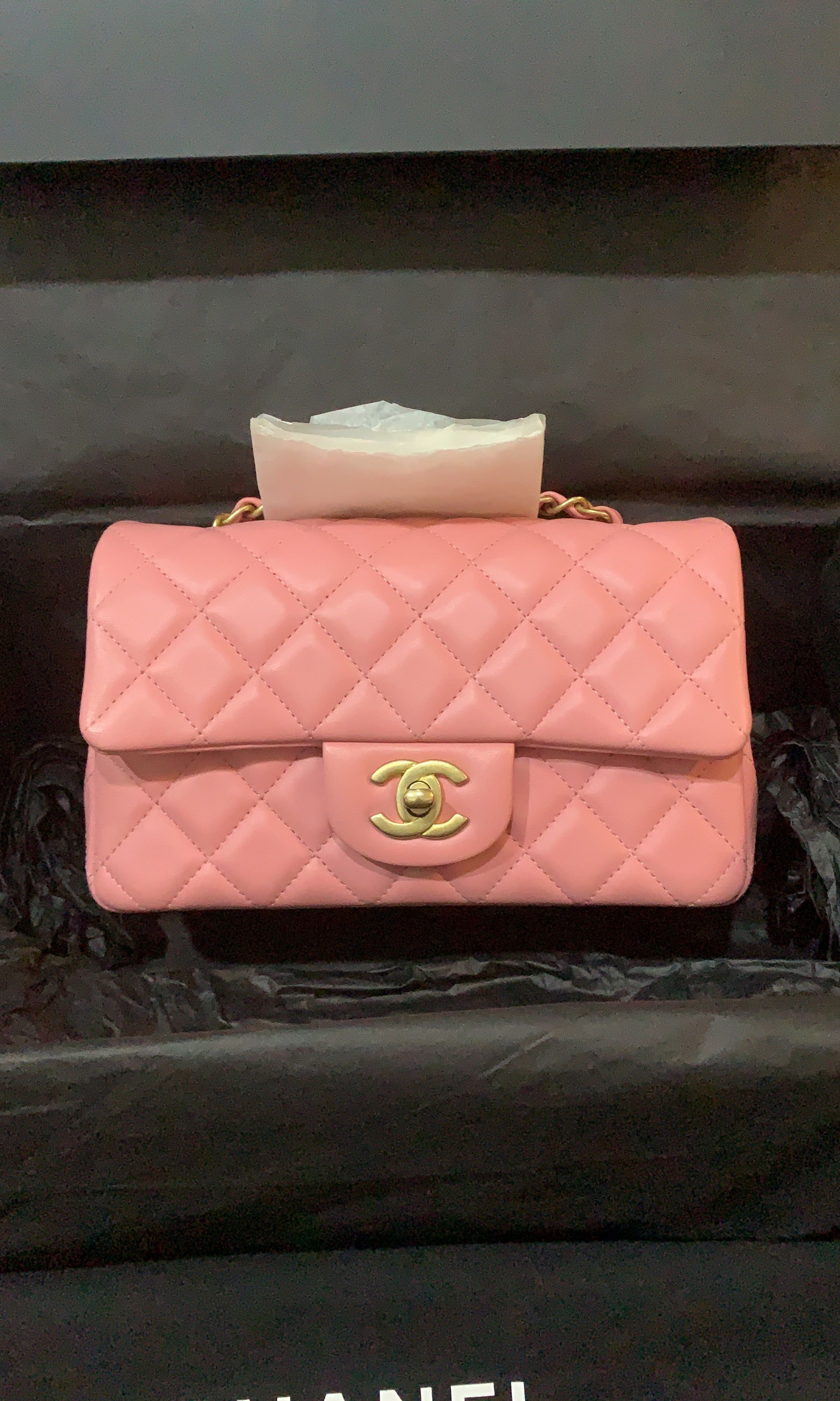 27 series Price reduced Chanel Mini Rectangular Pink, Luxury, Bags &  Wallets on Carousell