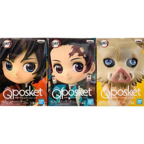 set of 3 figure Q posket petit vol.2 Demon Slayer Tanjiro Inosuke G.Tomioka