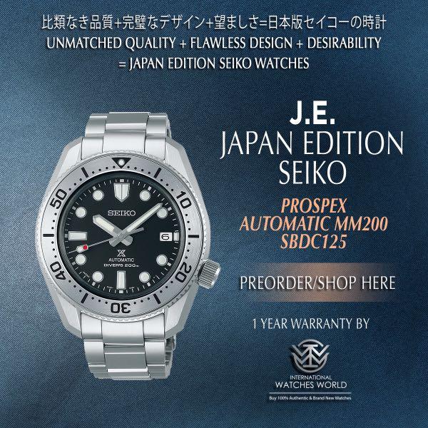 SEIKO JAPAN EDITION PROSPEX AUTOMATIC MM200 BLACK SBDC125, Mobile Phones &  Gadgets, Wearables & Smart Watches on Carousell