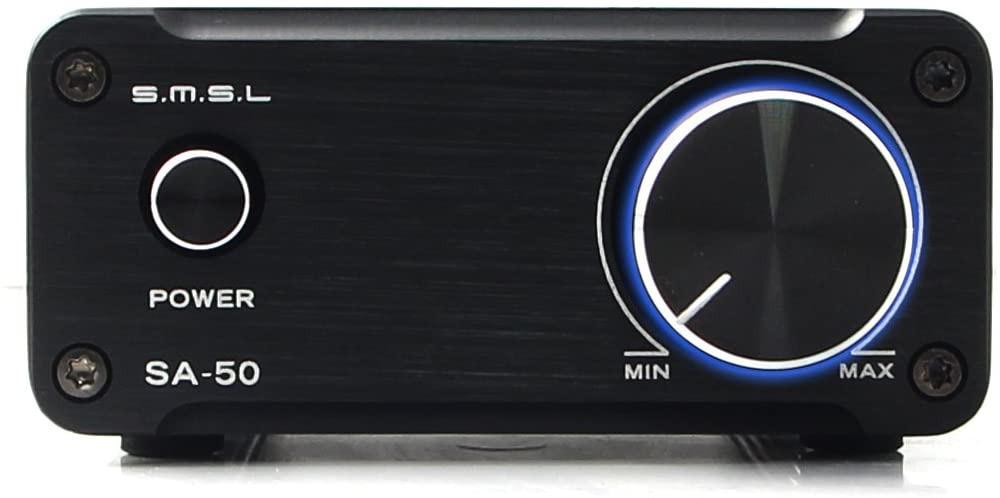 Smsl Sa 50 Hi Fi Stereo Amplifier For Speakers With Power Adapter Black Audio Other Audio Equipment On Carousell