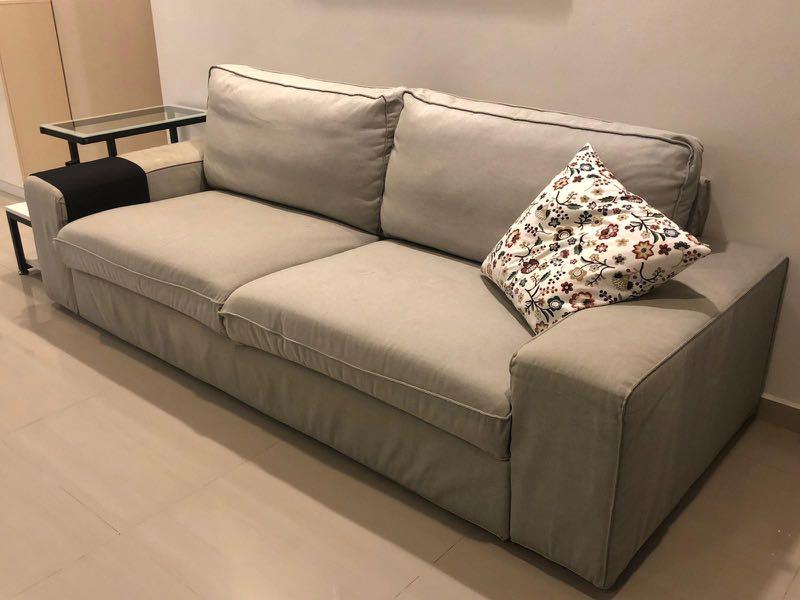 Sofa for sale Used Ikea Kivik 3 seater, Furniture & Home Living