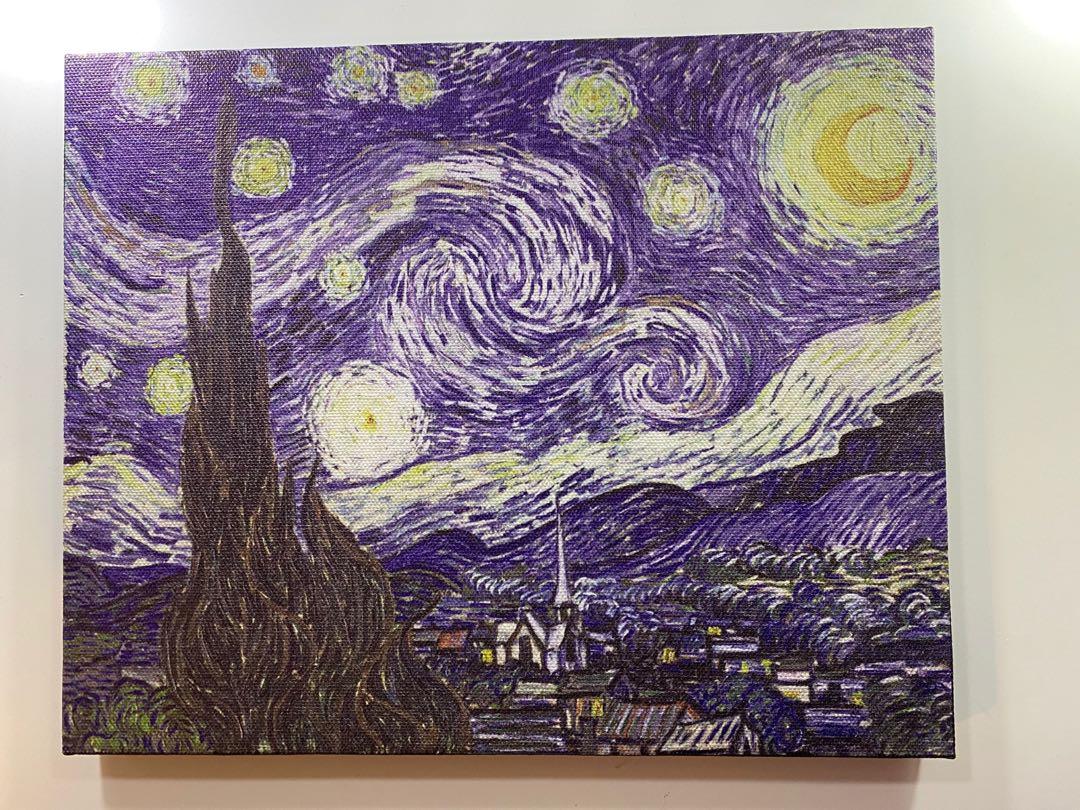 Starry night painting (Category: Art & Prints) located in Pasig City. Submitted by kprelovedstuff (Listing ID 1049418294, Image 1). Description: 9 x 12 inches.