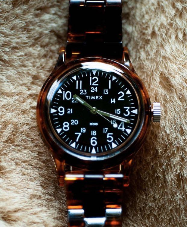 Timex tortoise shell watch sales