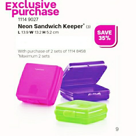 Sandwiches Keeper Plus Tupperware, Furniture & Home Living, Kitchenware &  Tableware, Food Organisation & Storage on Carousell