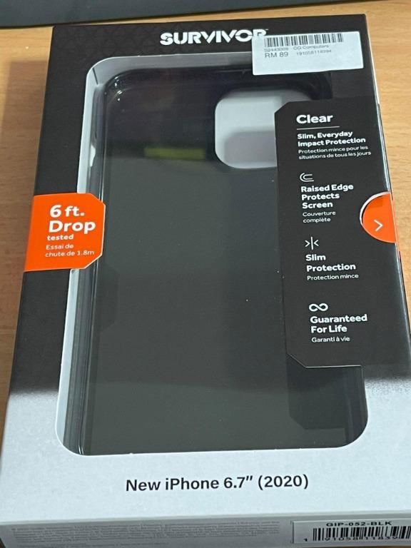wts griffin survivor clear case black for iphone 12 pro max