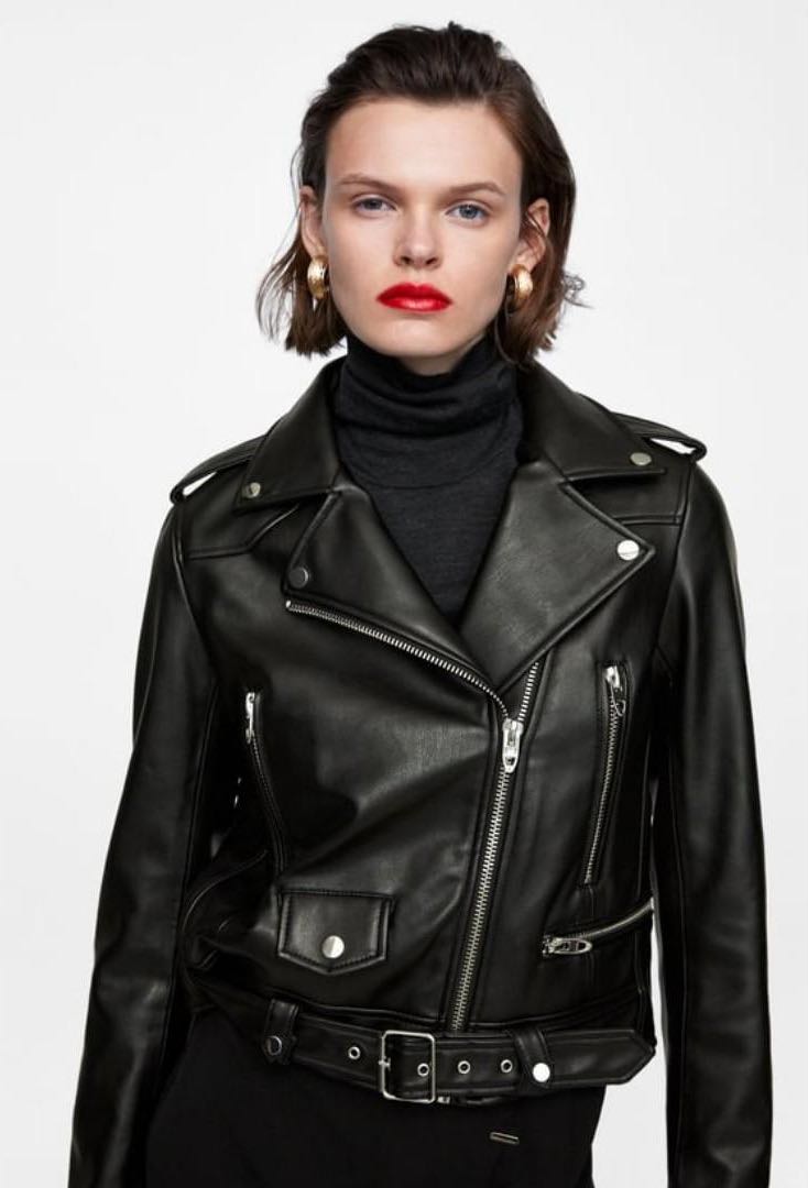 zara leather jacket canada