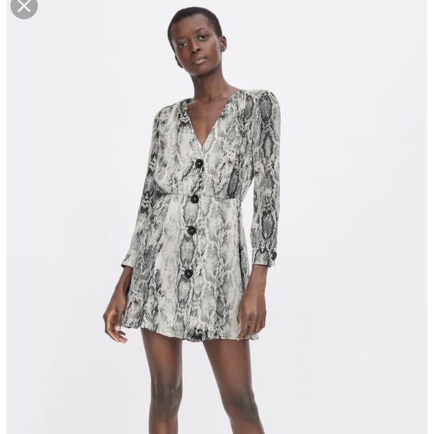 reptile print dress