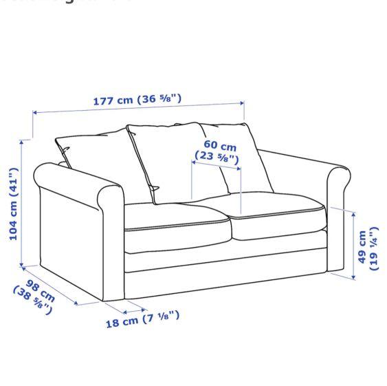 Lshape 2 seat Gronlid IKEA sofa, Furniture & Home Living, Furniture, Sofas on Carousell