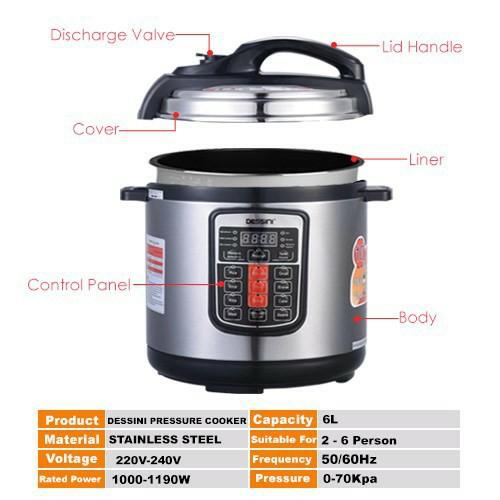 Dessini pressure cooker made in clearance