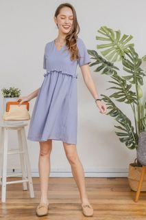 ACW Ruffle Babydoll Dress In Lavender