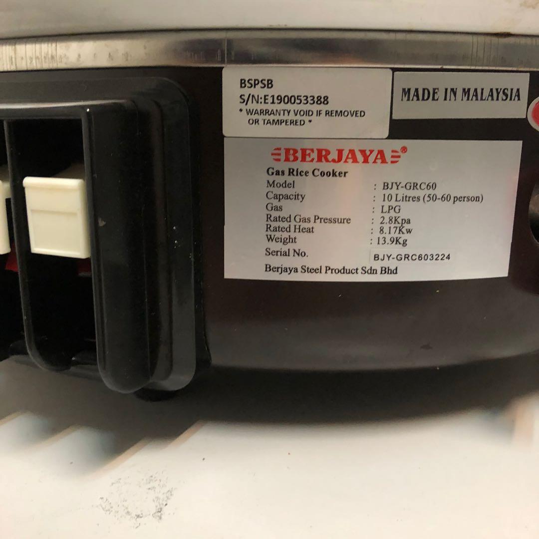 Berjaya Rice Cooker 10 litres, TV & Home Appliances, Kitchen Appliances