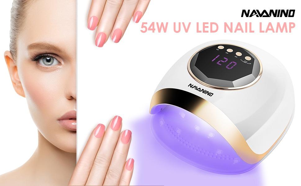 BNIB NAVANINO WT 135 LED UV Dryer Lamp 54W with 4 Timer Modes with Automatic Sensor and LCD Display Nail Lamp for Nails Toenails 3 Pin Plug