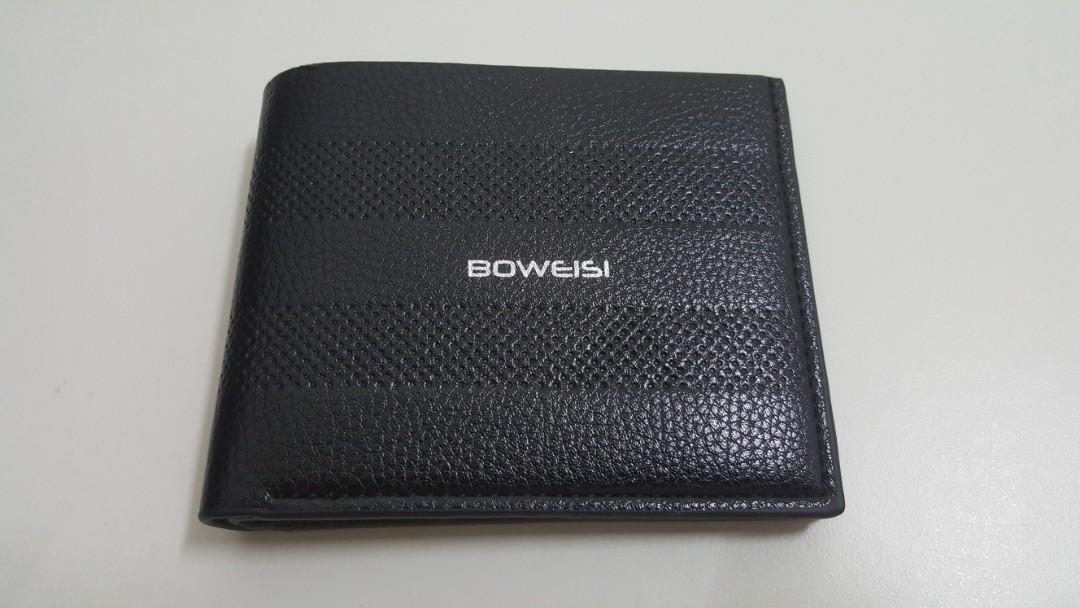 Boweisi Leather Wallet Men s Fashion Watches Accessories Wallets Card Holders on Carousell