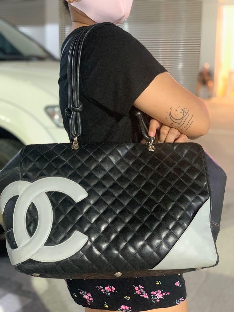 Chanel Cambon Ligne Quilted Large Bowler shoulder tote, Luxury
