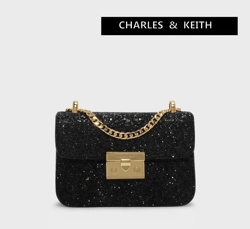 Charles and keith glitter bag cheap