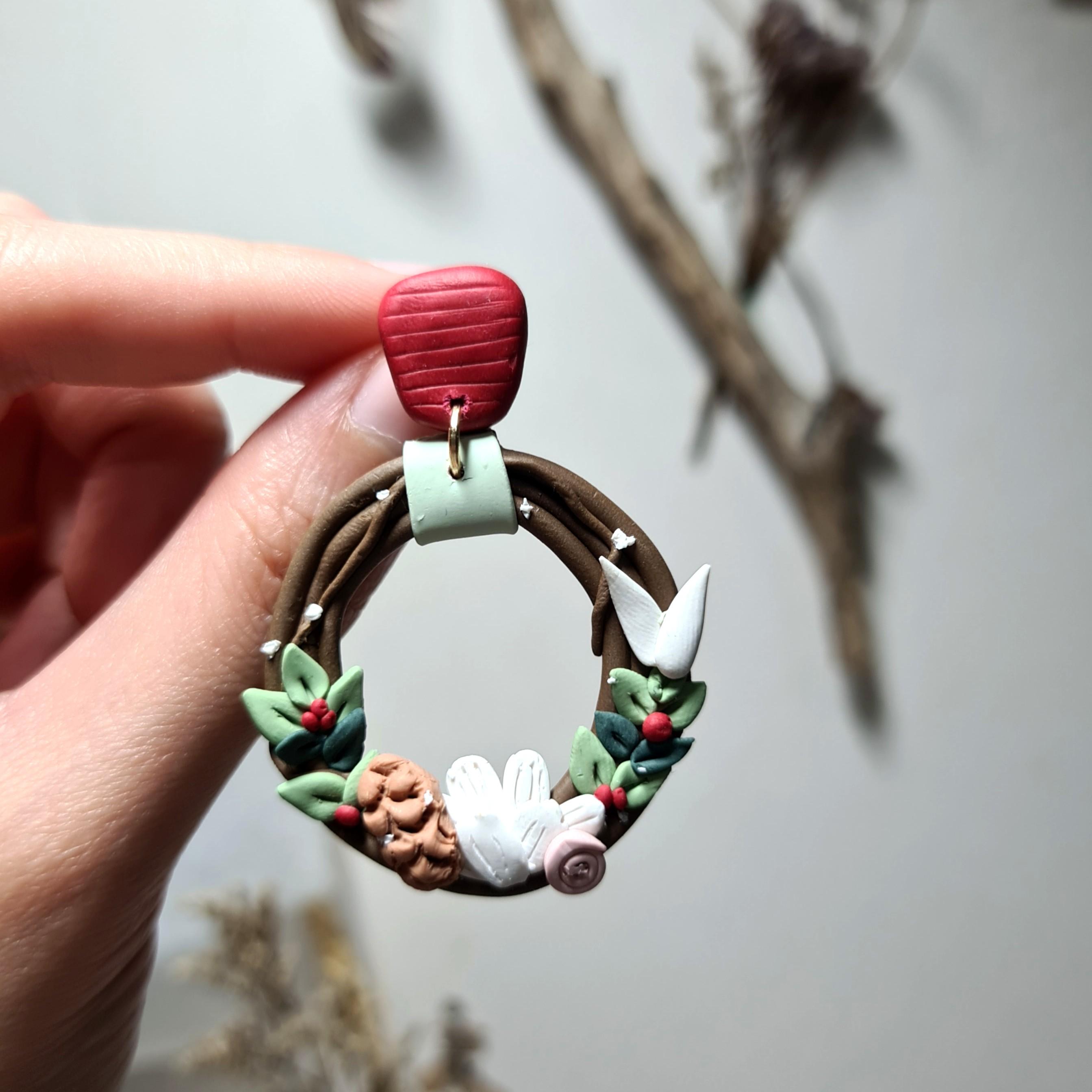 Christmas polymer hotsell clay earrings