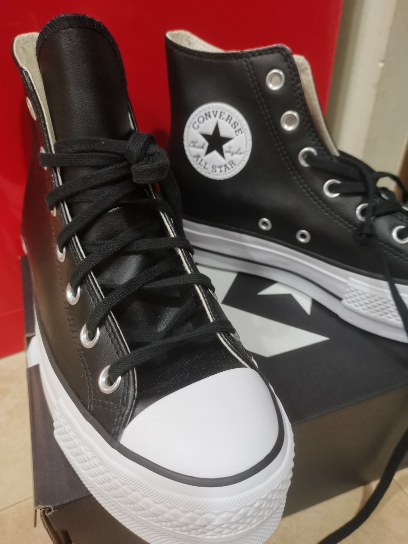leather converse platform