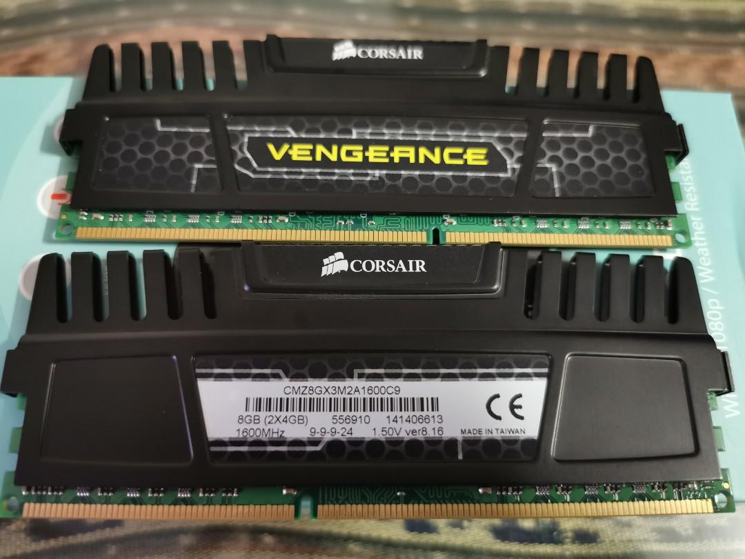 Corsair vengeance 8gb dual kit ddr3 2x4 Computers Tech Parts