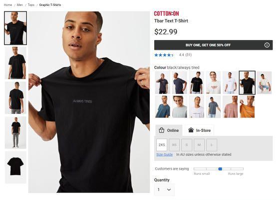 Cotton On Text T Shirt Always Tired