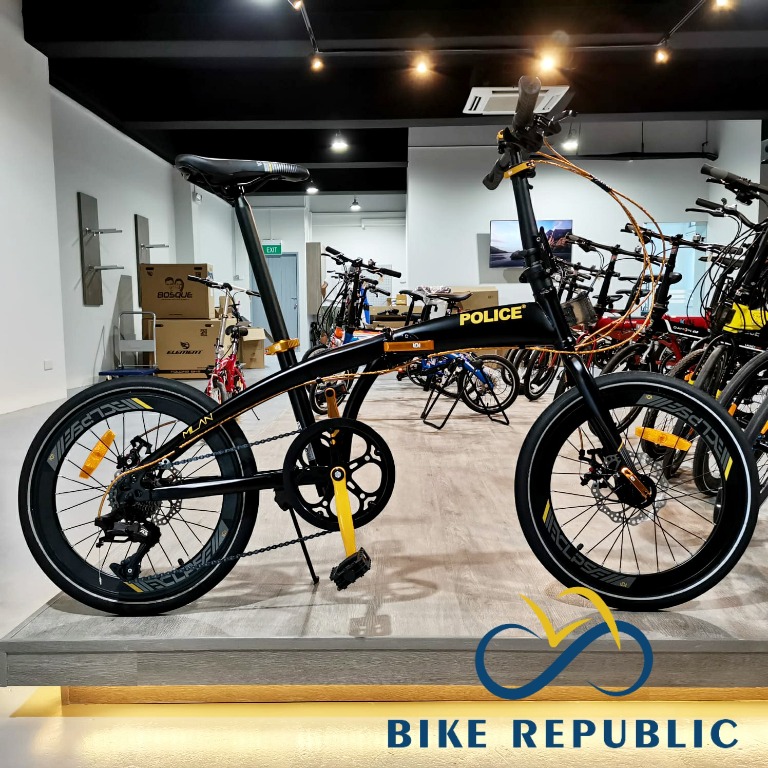 Police outlet folding bike