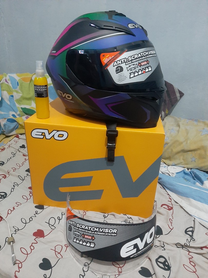 Evo Renegade Purple Large Motorbikes Motorbike Parts Accessories Helmets And Other Riding Gears On Carousell