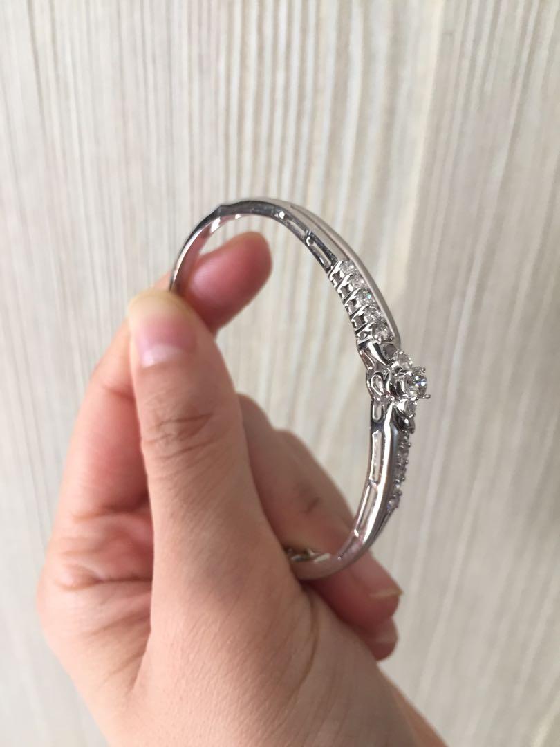 Frank n Co Gelang Emas Putih Asli