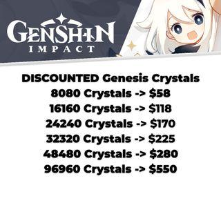 Genshin Impact Top Up Genesis Crystals
