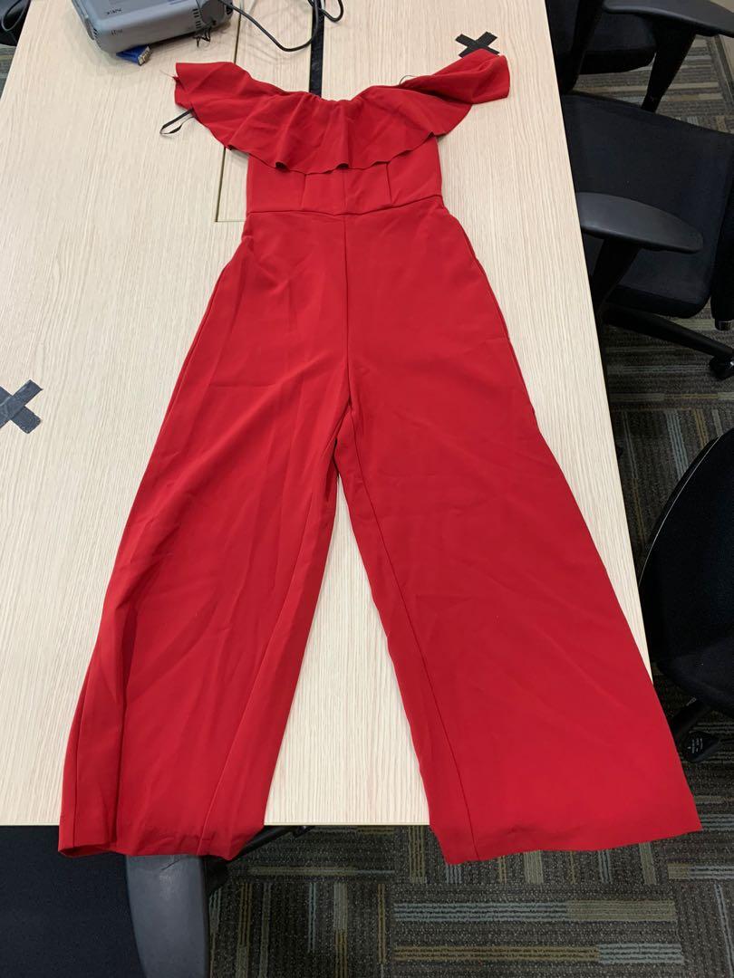 Hm red jumpsuit sales