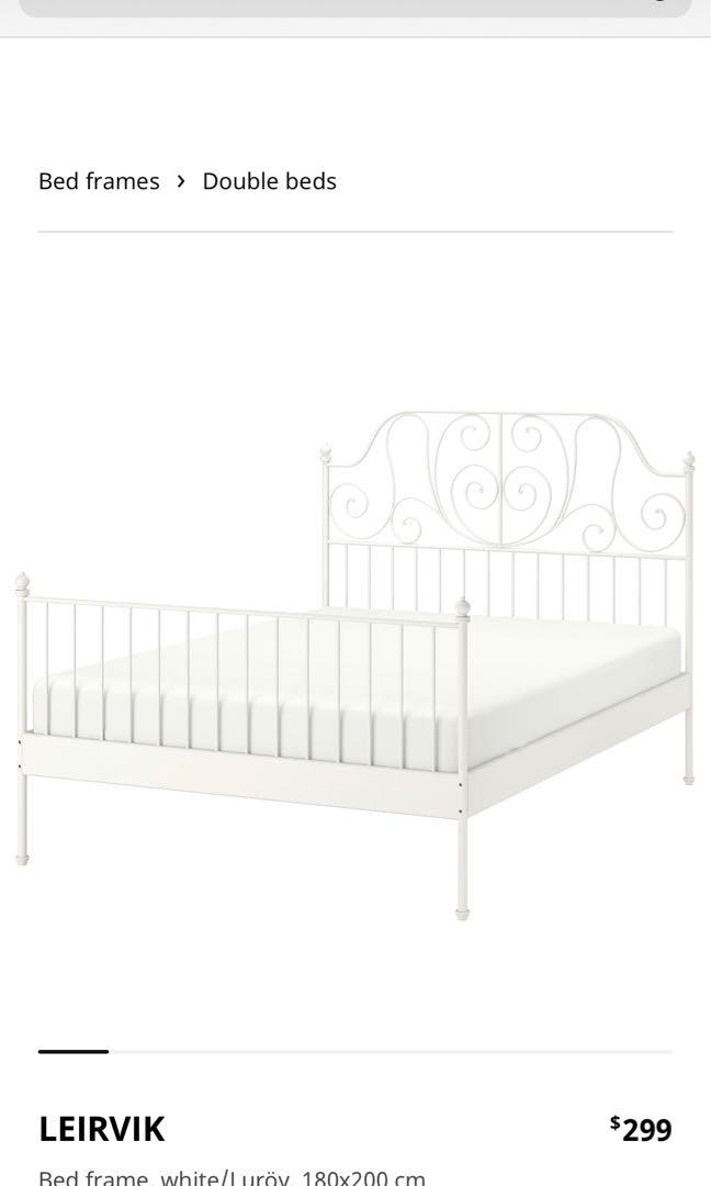 Ikea king size Bed Frame with slats, Furniture & Home Living, Furniture, Bed Frames & Mattresses