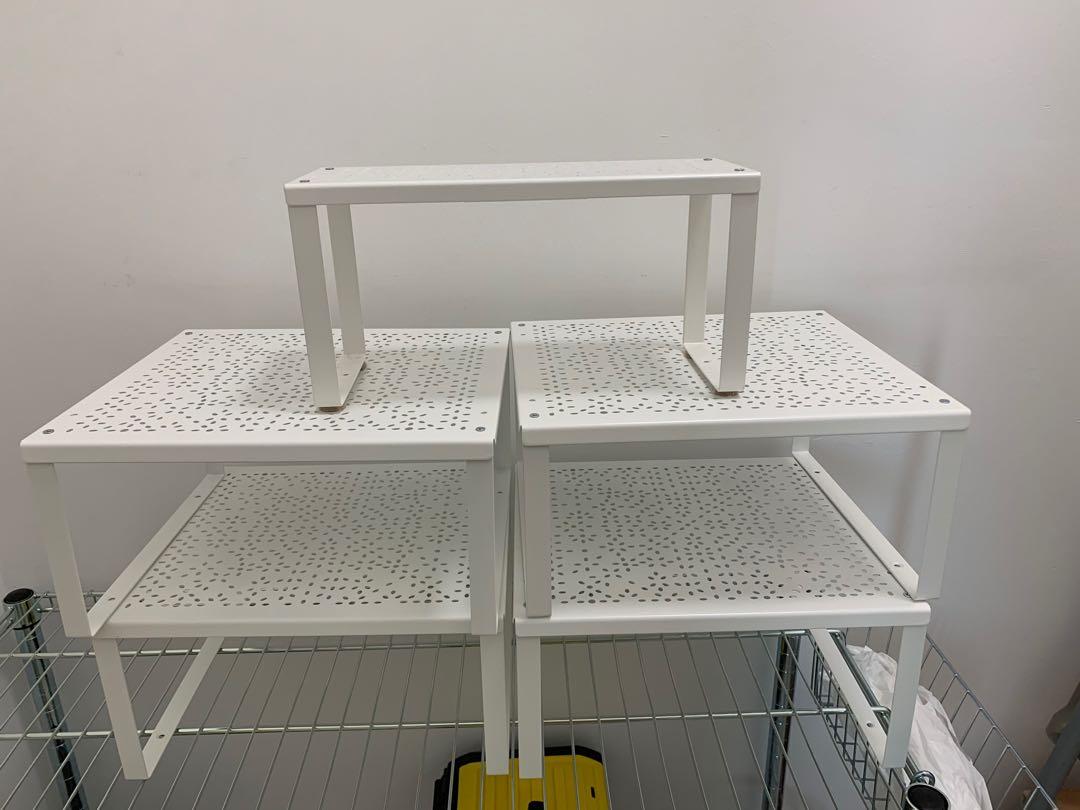 IKEA VARIERA shelf stacker insert divider shelving unit, Furniture