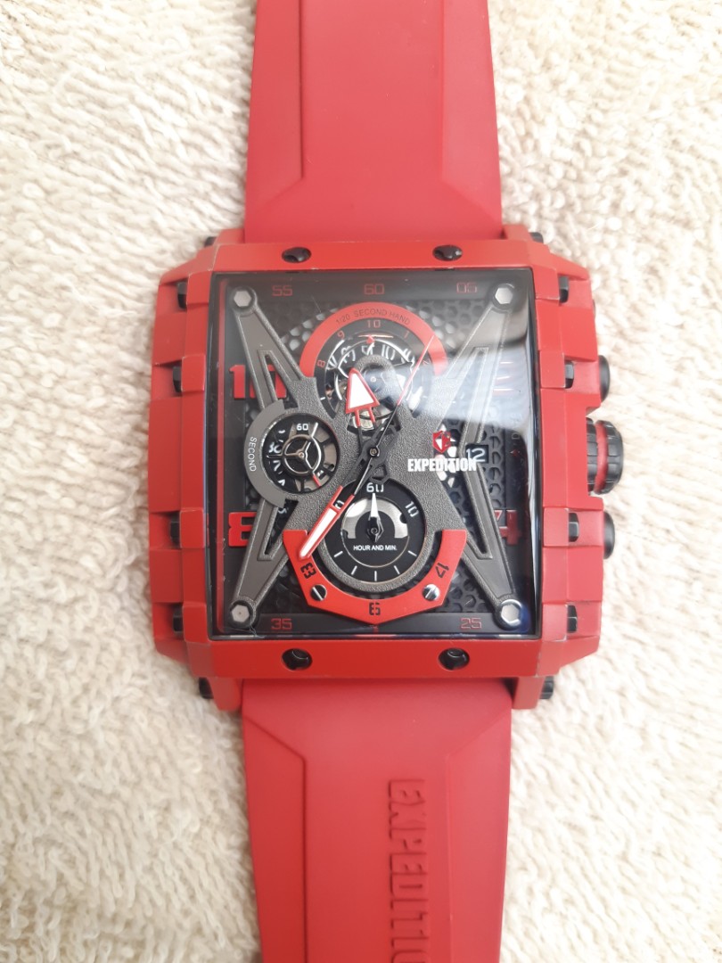 Jam Tangan Expedition E8 6757 Limited Edition Red Fesyen Pria