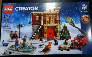 Lego Creator Winter Village Fire Station 10263 Toys Games Toys On Carousell The 2018 winter village fire station is set on two levels with garage space on the first level for the vintage lego ladder 4 fire engine and contains a i really hope you enjoy my lego creator expert 10263 winter village fire station unboxing, speed build and review video. carousell