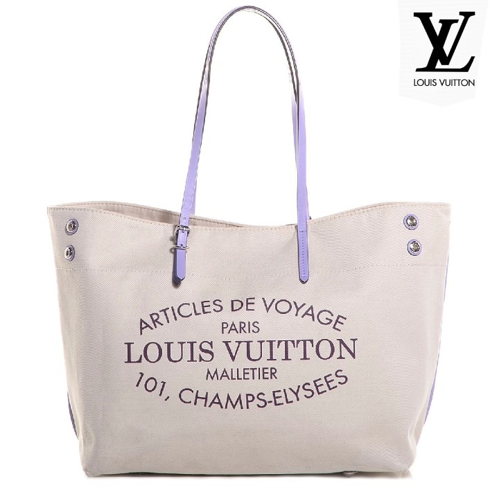 Louis Vuitton White Canvas Capri Articles De Voyage Cabas GM Bag