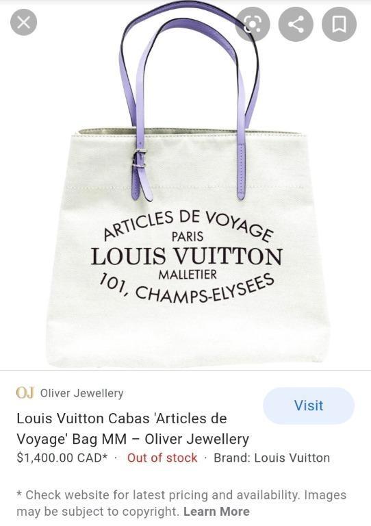 LOUIS VUITTON Articles de Voyage Cabas MM Lilac 92608