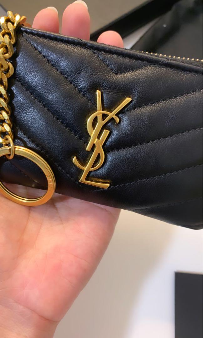 Monogram ysl grain de clearance poudre key pouch on chain