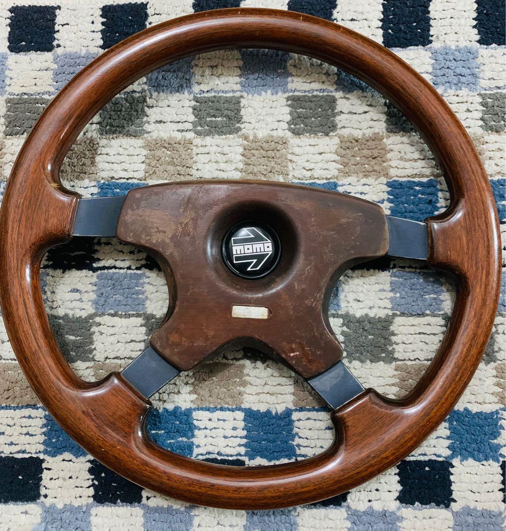 MOMO wood steering wheel, Car Parts & Accessories, Steering, Brakes ...