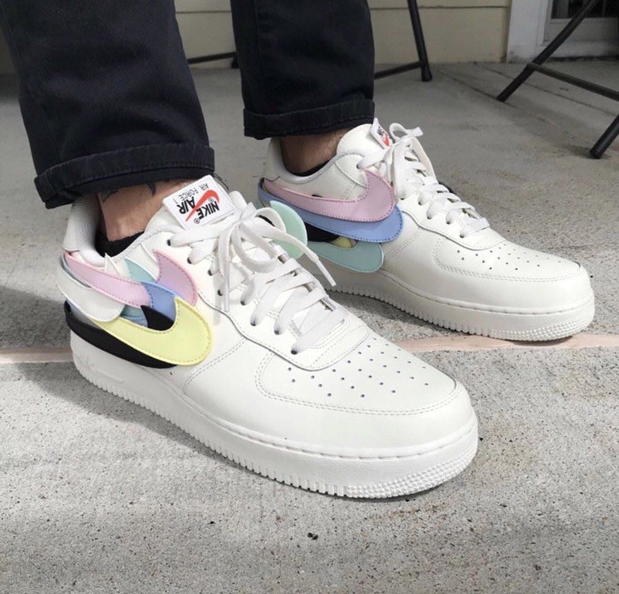 Nike Air Force 1 Velcro Shoe Pastel Swoosh Pack, Women's Fashion, Sneakers on Carousell