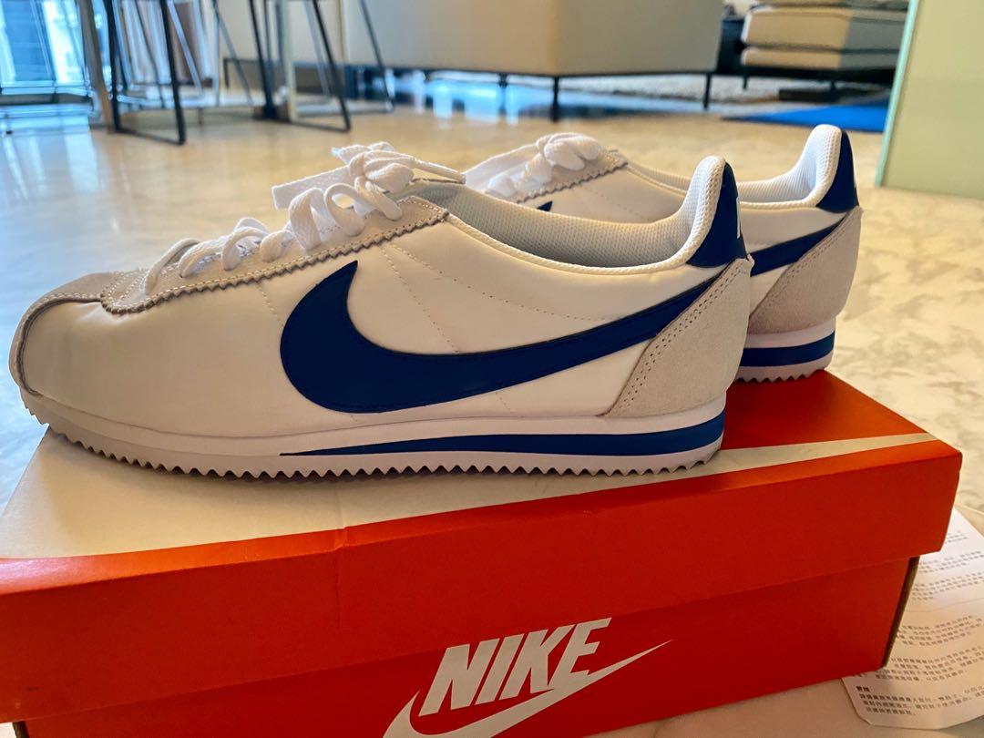 Classic cortez nylon white gym blue top