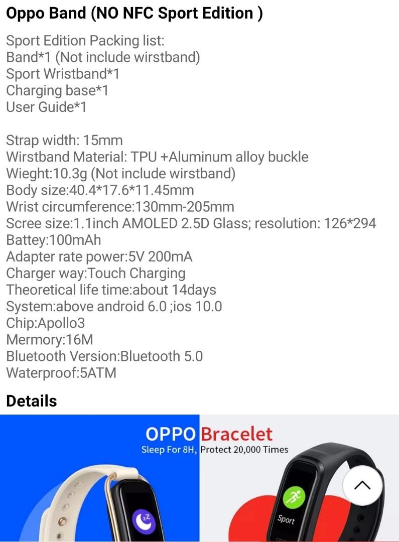Oppo smart store bracelet