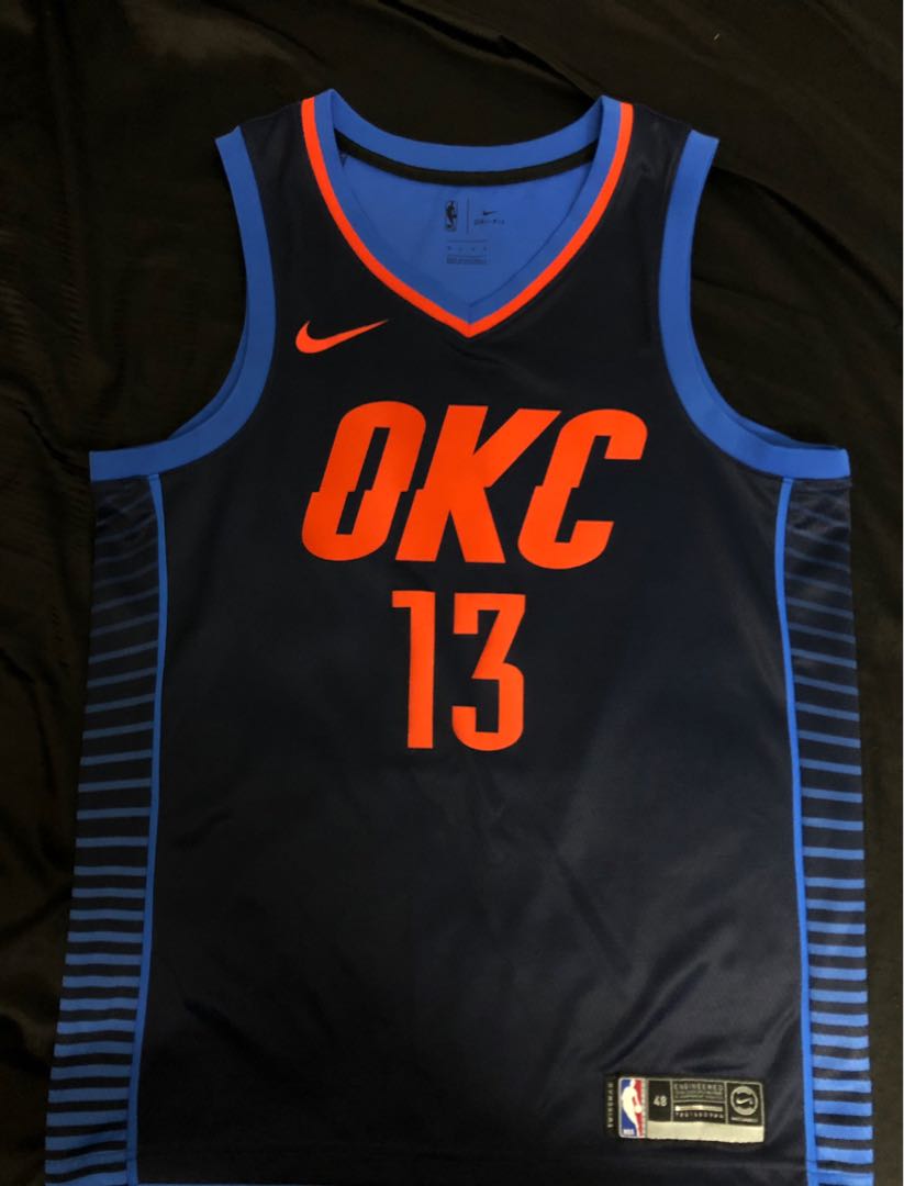 NBA Jersey Retro Version Basketball Uniform Oklahoma City Thunder Team Paul  George 13 Men's Jersey Suit Blue,M(155~160cm): Buy Online at Best Price in  UAE 