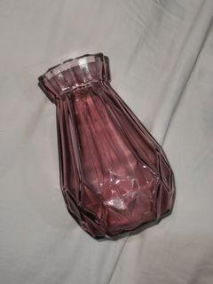 Pink Purple Glass Nordic Vintage Inspired Geometric Flower Vase