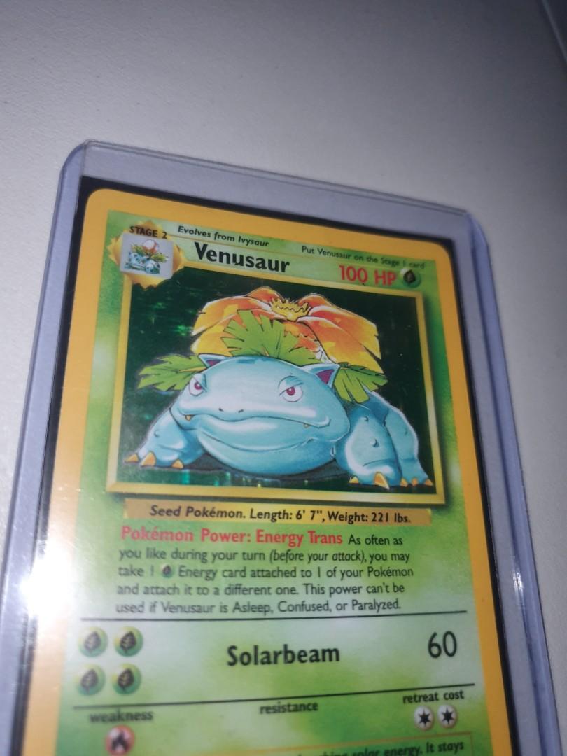 Pokemon Card Base Set Venusaur, Hobbies & Toys, Toys & Games on Carousell