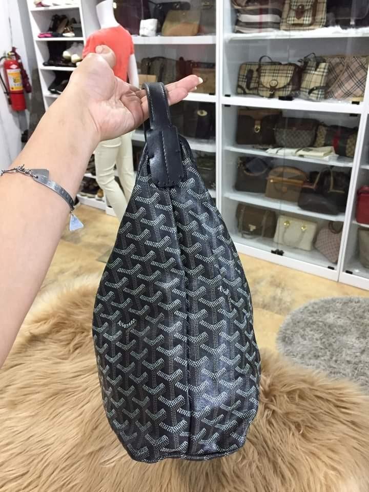 Preloved 💯 GOYARD Goyardine Fidji Zip Hobo Black, Luxury, Bags & Wallets  on Carousell