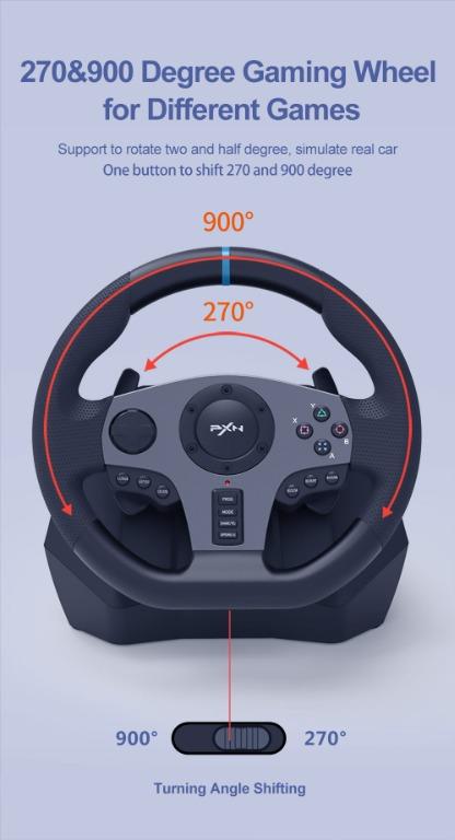PXN V9 USB Gaming Racing Wheel PS5 XBOX SERIES PS4 Switch PC Steering ...