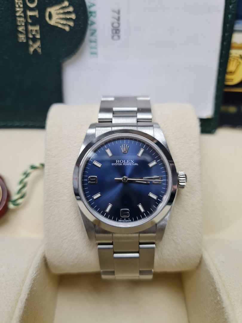 Rolex Oyster Perpetual 77080 Blue dial 31mm Automatic Women s