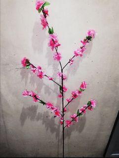 Sakura Artificial Cherry Blossom  Silk Flowers Plastic Stems Fake Trees Plants Flowers