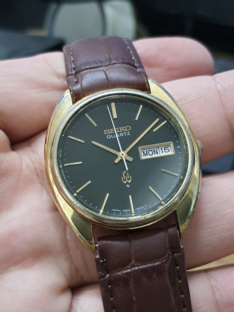 Seiko Quartz 4803-8000. ~. Gold Plated. Quartz watch. Good Condition.  Keeping good time, 名牌, 手錶- Carousell