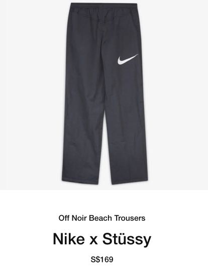 Men's Nike x Stussy Beach Pants in Off Noir