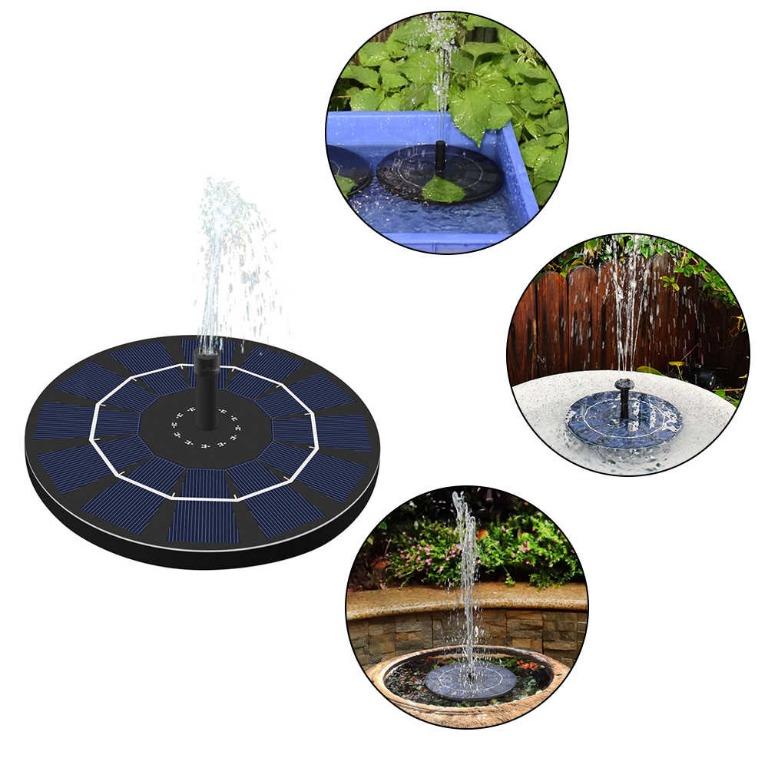 Solar Fountain Watering Kit Power Solar Pump Pool Pond Submersible Waterfall Floating Solar Panel Water Fountain Garden Decor Electronics Others On Carousell