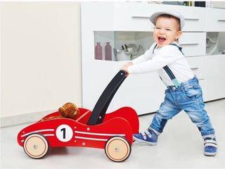 Stylish Solid Wood Baby Walker and Cart Toy